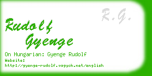 rudolf gyenge business card